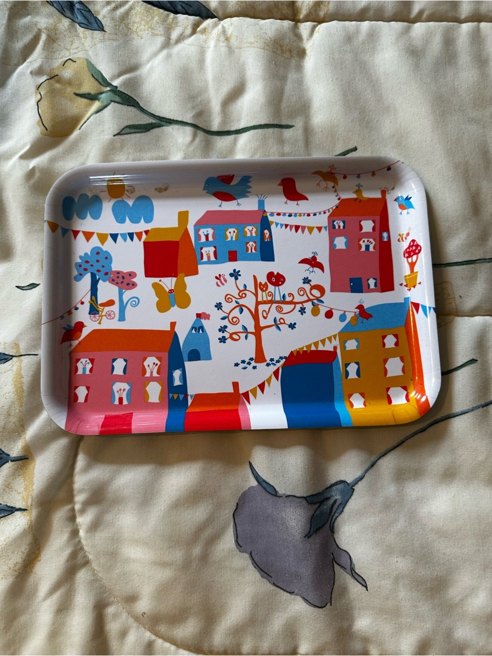 Colorful Village Serving Tray - Multicolor